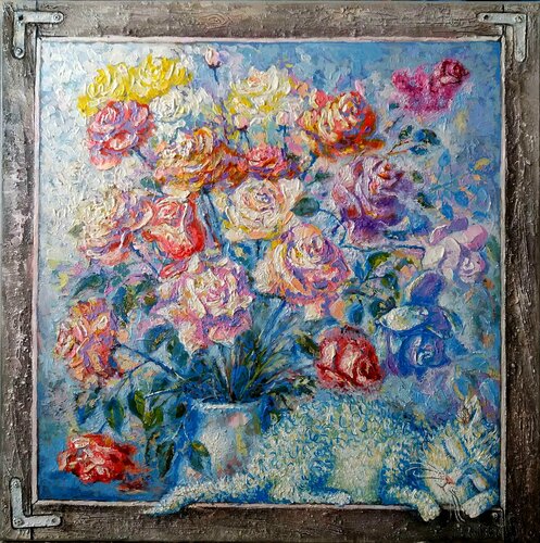 Blue Rose and Blue Cat. Rakhmet Redzhepov
