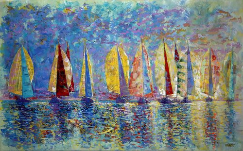 Regatta. par Rakhmet Redzhepov, Peinture en vente sur Singulart