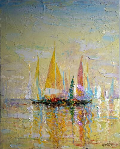 Sailboat Festival. par Rakhmet Redzhepov, Peinture en vente sur Singulart