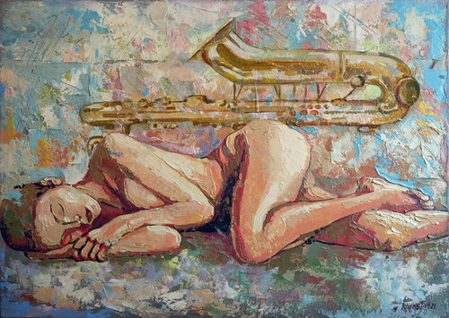 Saxophone di Rakhmet Redzhepov, Pittura in vendita su Singulart