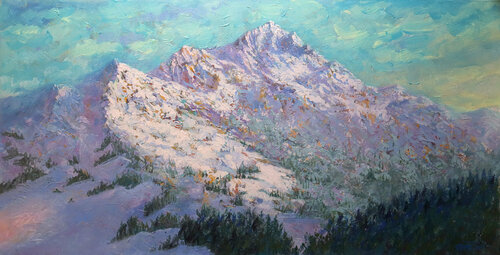 Beautiful Mountains. di Rakhmet Redzhepov, Pittura in vendita su Singulart