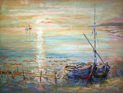 Morning in Quiet Bay. par Rakhmet Redzhepov, Peinture en vente sur Singulart