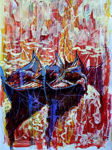 CONDOLAS in VENICE. by Rakhmet Redzhepov, Work on Paper for Sale on Singulart