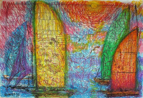 Yacht ride. by Rakhmet Redzhepov, Work on Paper for Sale on Singulart