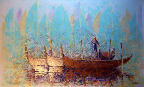 Autumn Regatta in Venice van Rakhmet Redzhepov, Schilderij te koop op Singulart