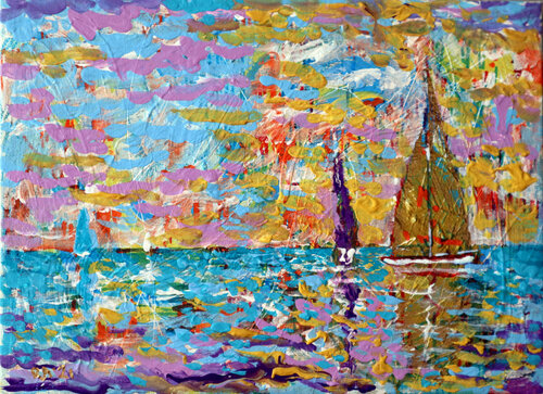 Golden Sunset. par Rakhmet Redzhepov, Peinture en vente sur Singulart