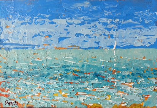 Lonely Sail. van Rakhmet Redzhepov, Schilderij te koop op Singulart