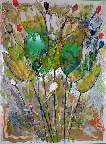 Fantasy with Flowers 13. di Rakhmet Redzhepov, Opera su carta in vendita su Singulart