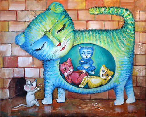 HAPPY FAMILY by Rakhmet Redzhepov, 회화 for Sale on Singulart