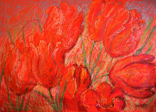 Tulips 5 di Rakhmet Redzhepov, Opera su carta in vendita su Singulart