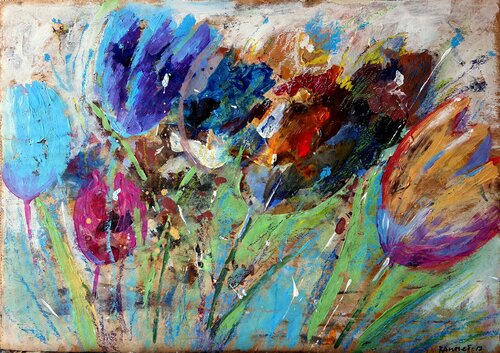 Fantasy with Flowers 14 par Rakhmet Redzhepov, Œuvre sur papier en vente sur Singulart