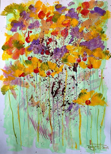 Fantasy with Flowers 35. par Rakhmet Redzhepov, Œuvre sur papier en vente sur Singulart