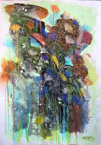 Fantasy with Flowers 39. par Rakhmet Redzhepov, Œuvre sur papier en vente sur Singulart
