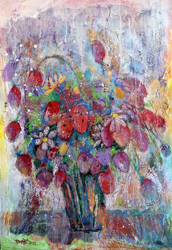 Fantasy with Flowers 44. par Rakhmet Redzhepov, Œuvre sur papier en vente sur Singulart