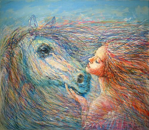 Caress of Love par Rakhmet Redzhepov, Peinture en vente sur Singulart