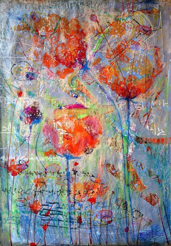 Fantasy with Flowers 50. par Rakhmet Redzhepov, Œuvre sur papier en vente sur Singulart