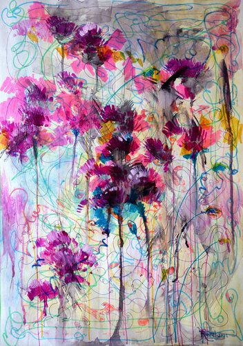 Fantasy with Flowers 51. by Rakhmet Redzhepov, 絵画 for Sale on Singulart