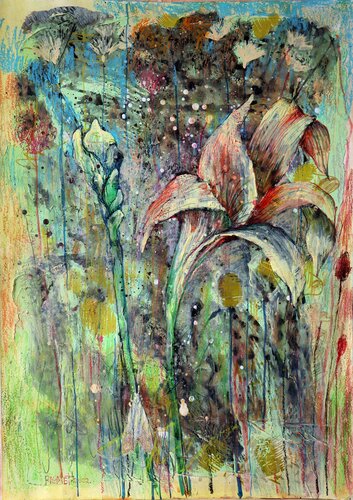 Fantasy with Flowers 58. par Rakhmet Redzhepov, Peinture en vente sur Singulart