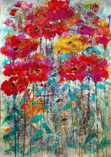 Fantasy with Flowers 60. van Rakhmet Redzhepov, Schilderij te koop op Singulart
