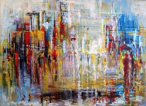 City After the Rain 1 par Rakhmet Redzhepov, Peinture en vente sur Singulart