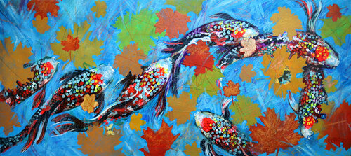 KOI FISH on BLUE Rakhmet Redzhepov