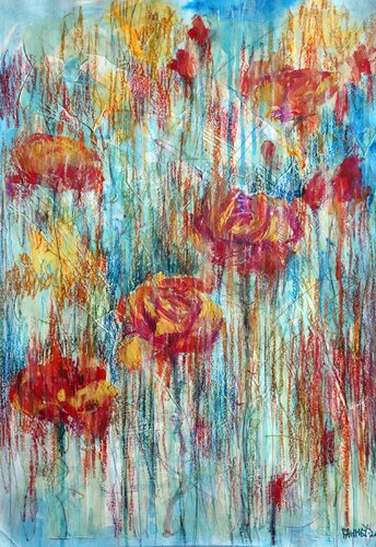 Fantasy with Flowers 67. par Rakhmet Redzhepov, Peinture en vente sur Singulart