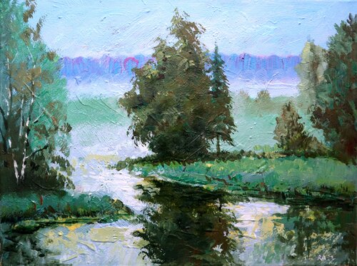 Forest River di Rakhmet Redzhepov, Pittura in vendita su Singulart
