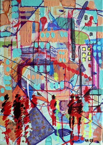 City 13 par Rakhmet Redzhepov, Peinture en vente sur Singulart