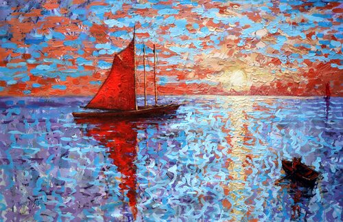 Scarlet Sail di Rakhmet Redzhepov, Pittura in vendita su Singulart