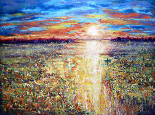 Early Morning on the River par Rakhmet Redzhepov, Peinture en vente sur Singulart