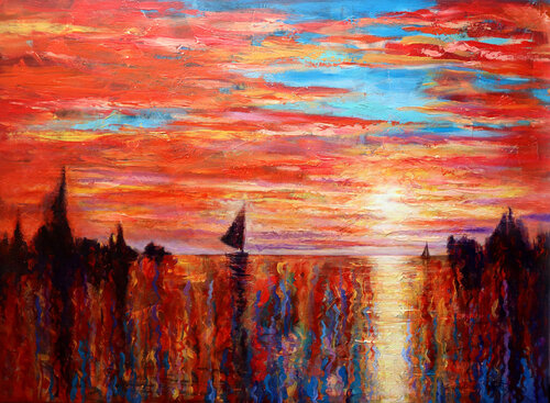 Morning Walk on the Sea von Rakhmet Redzhepov, Malerei kaufen auf Singulart