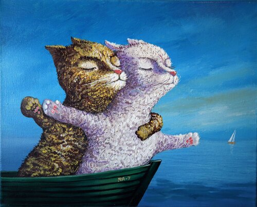 Two in a Boat (titanic) di Rakhmet Redzhepov, Pittura in vendita su Singulart