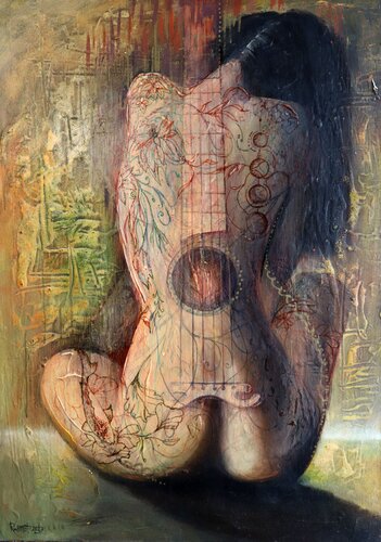 Guitar di Rakhmet Redzhepov, Pittura in vendita su Singulart