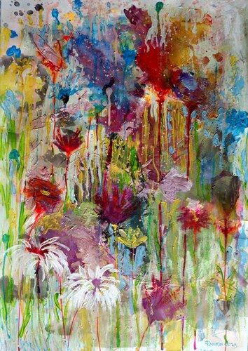 Fantasy with Flowers 99 par Rakhmet Redzhepov, Peinture en vente sur Singulart