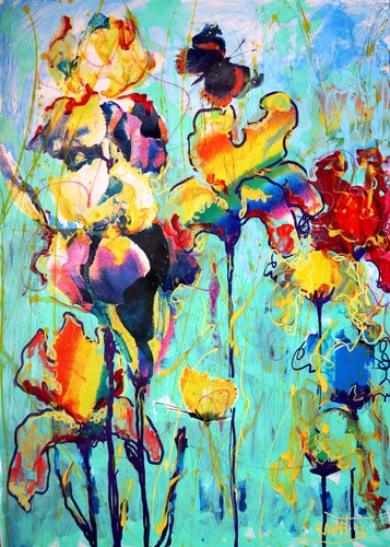 Fantasy with Flowers 150 de Rakhmet Redzhepov, Pintura a la venta en Singulart