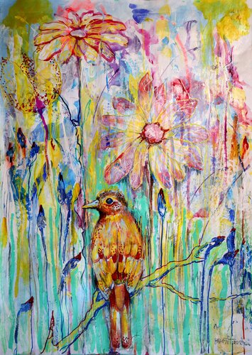 Fantasy with Flowers 157 par Rakhmet Redzhepov, Peinture en vente sur Singulart