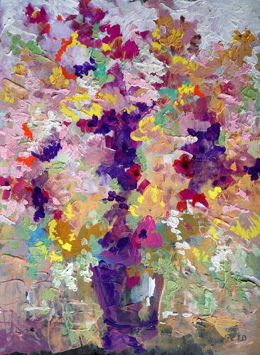 Explosion of Flowers de Rakhmet Redzhepov, Pintura a la venta en Singulart