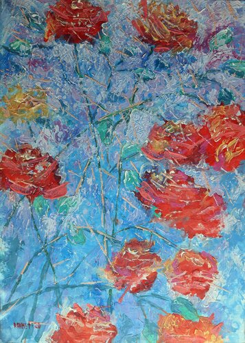 Fresh Roses par Rakhmet Redzhepov, Peinture en vente sur Singulart