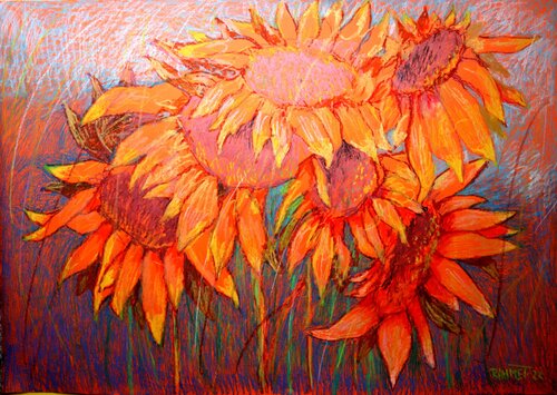 Sunflowers par Rakhmet Redzhepov, Œuvre sur papier en vente sur Singulart