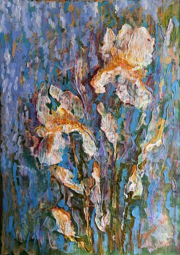 Heavenly Irises di Rakhmet Redzhepov, Pittura in vendita su Singulart