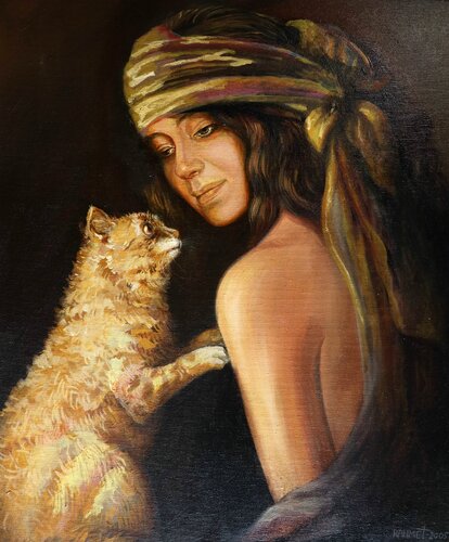 Olga and Ramzes par Rakhmet Redzhepov, Peinture en vente sur Singulart