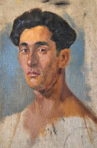 Father Portrait di Rakhmet Redzhepov, Pittura in vendita su Singulart