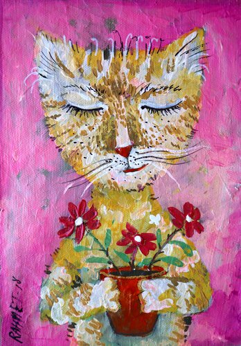 Flowers in A Pot di Rakhmet Redzhepov, Pittura in vendita su Singulart