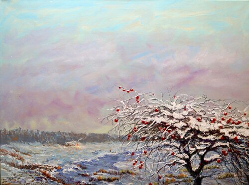 APPLE TREE  IN SNOW di Rakhmet Redzhepov, Pittura in vendita su Singulart