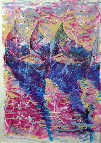 CONDOLAS in VENICE 2 di Rakhmet Redzhepov, Opera su carta in vendita su Singulart