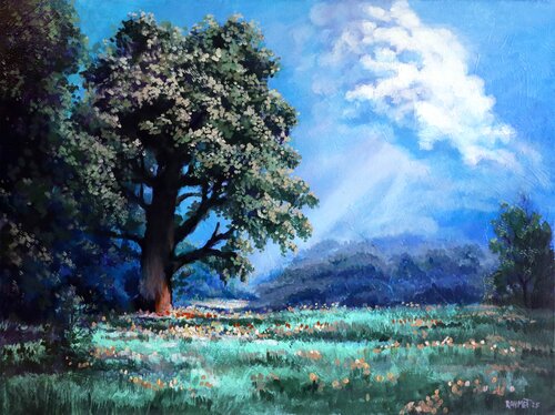 Flower Glade by Rakhmet Redzhepov, Painting for Sale on Singulart