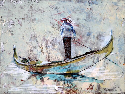 Venice,Gondolier 3 by Rakhmet Redzhepov, Painting for Sale on Singulart