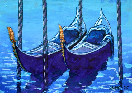 Venetians Gondolas 2 di Rakhmet Redzhepov, Pittura in vendita su Singulart