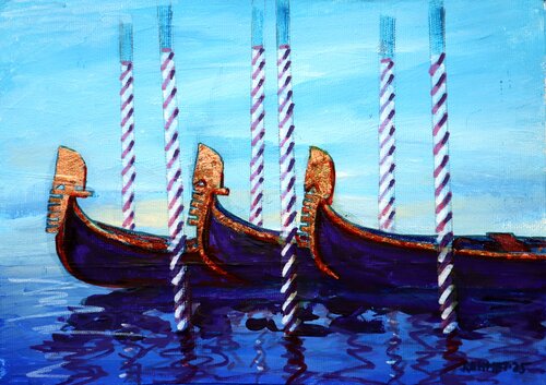 Venetians Gondolas 3 von Rakhmet Redzhepov, Malerei kaufen auf Singulart