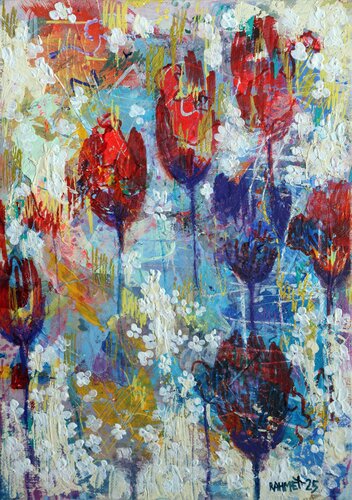 Flowers 15 a van Rakhmet Redzhepov, Schilderij te koop op Singulart
